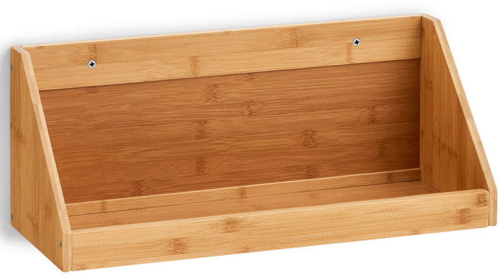 Zeller Uniwersalna półka kuchenna Bamboo na przyprawy wisząca ścienna półka na drobiazgi z drewna bambusowego B07FF6LK9X