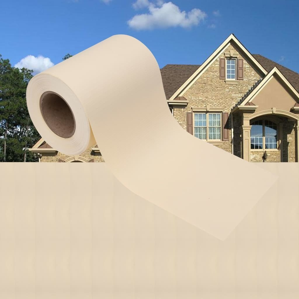 vidaxl Osłona na ogrodzenie ogrodowe, PVC, 70x0,19 m, kremowa! 147856