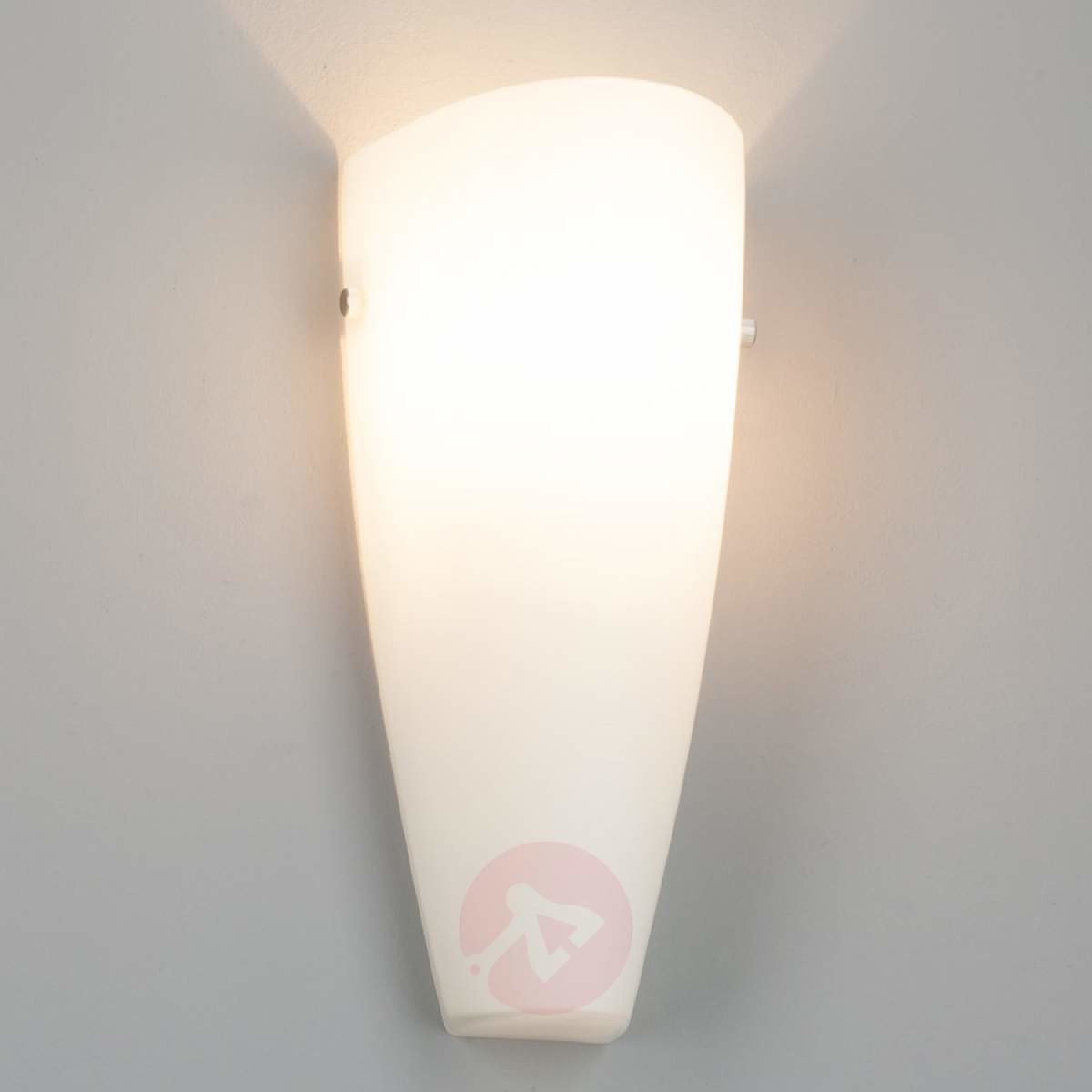 Lampenwelt Szklana lampa ścienna HERMINE, biała