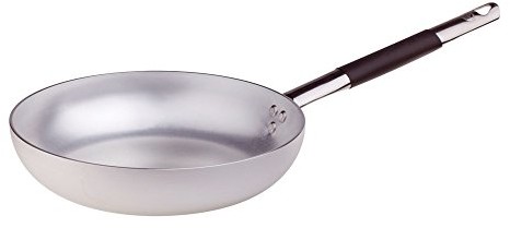 Pentole Agnelli pentole agnelli patelnia z łbem wpuszczanym wysoka skakanka z aluminium, grubość 3 MM, z uchwytem ze stali nierdzewnej Cool, srebrny, srebrny/czarny, 36 cm ALMC111BC36