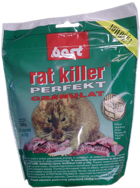 Best Pest Rat Killer Perfekt Granulat 240g 12 saszetkek po 20g