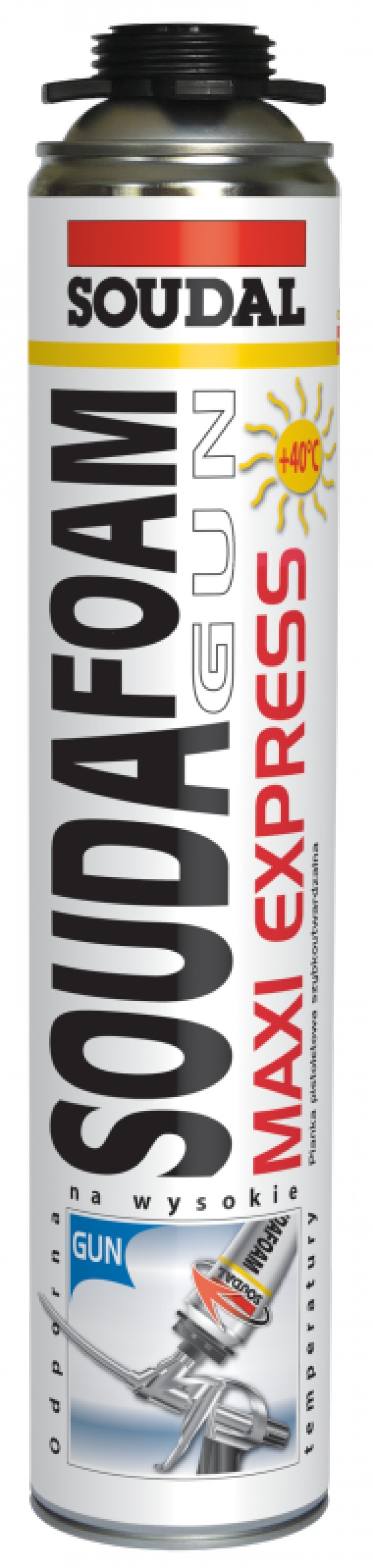 Soudal Soudafoam Pianka pistoletowa MAXI EXPRESS 870 ml PIA-MX-EX-870