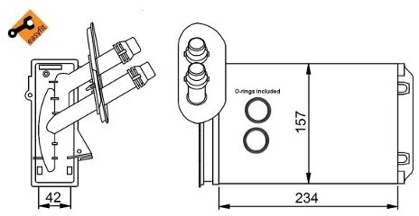 NRF Wymiennik ciepła, ogrzewanie wnętrza 58223