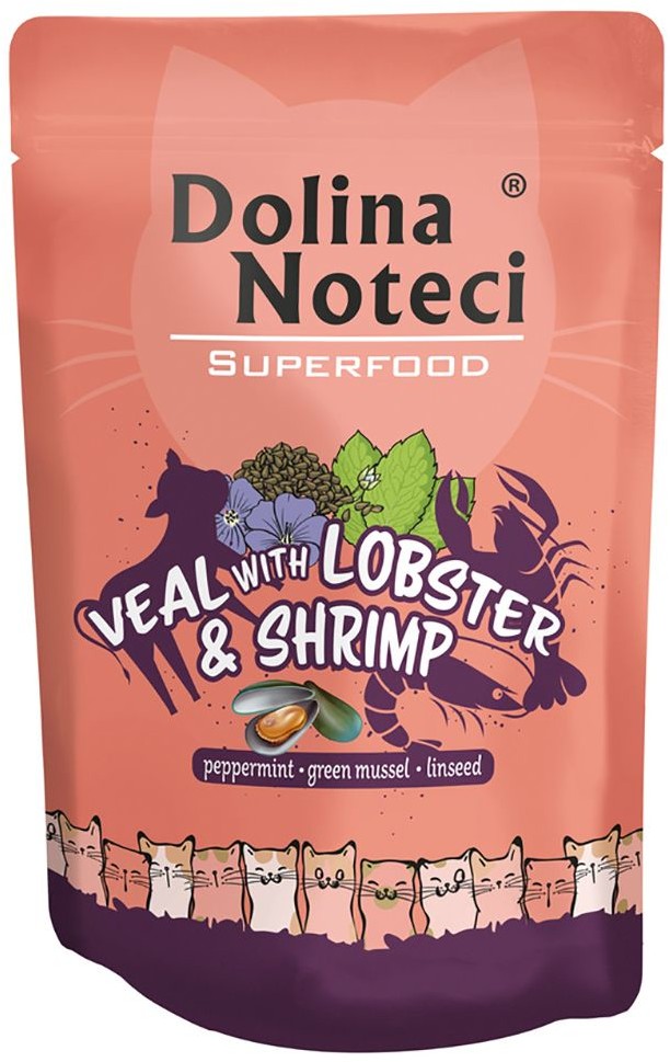 Dolina Noteci Superfood, 20 x 85 g - Cielęcina z homarem i krewetkami