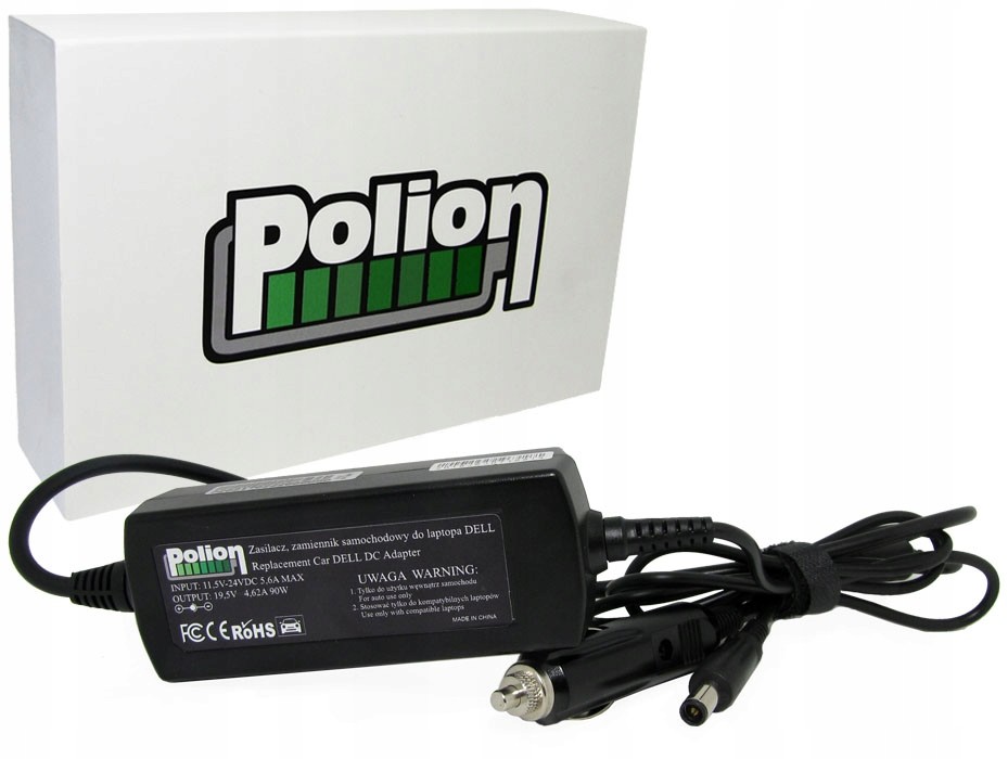 Dell Ładowarka samochodowa 90W do 7,4x5,0 +usb 2A