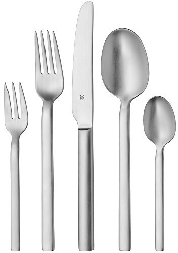 WMF 1178919990 Alteo zestaw sztućców 30-częściowy dla 6 osób Alteo Cromargan stal nierdzewna 18/10 matowa, ze stali nierdzewnej, Silver, 43,5 x 27 x 5,3 cm, 30 jednostek 1178919990