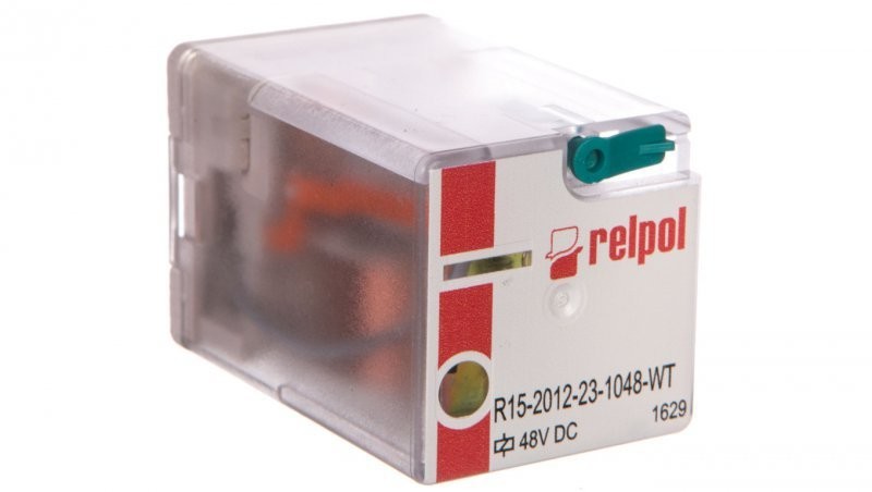 Relpol Przekaźnik przemysłowy 2P 10A 48V DC R15-2012-23-1048-WT 802889 802889