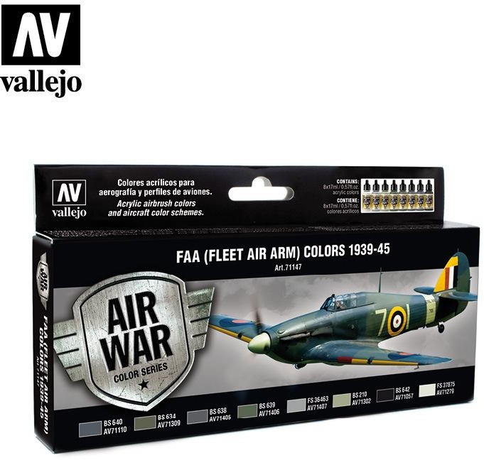 Vallejo Zestaw Air War 8 farb - Fleet Air Arm (FAA) 1939-45 Vallejo 71147