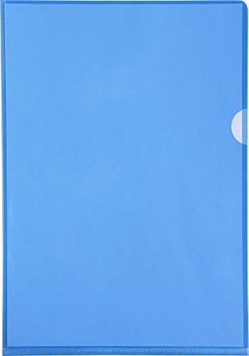 Brause Exacompta koszulki na dokumenty (z gładkiego PCW, gładkie, 130 , DIN A4, niebieski 661225E
