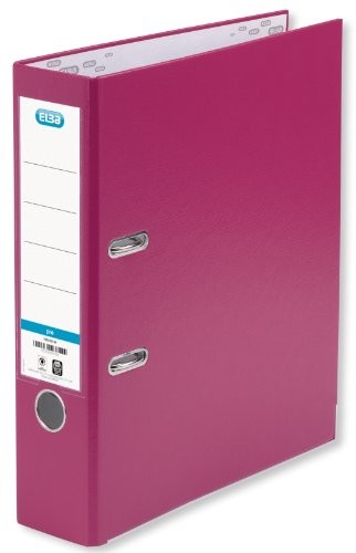 Elba smart Pro 100025941 segregator, format A4, szeroki, z wymienialną etykietką na grzbiecie, różowy, 10szt. 100025941
