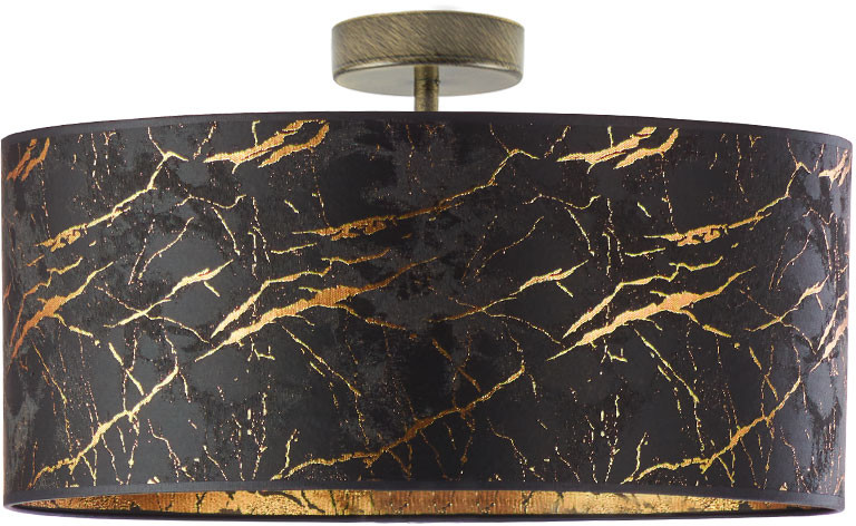 LYSNE Jednopłomienna lampa sufitowa WENECJA MARMUR fi 50 cm kolor czarny 14527/621 kolor czarny