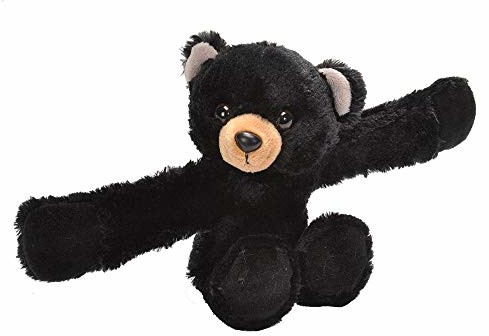 Wild Republic 1955 Huggers OSO futerko pluszowe zwierzątko z bransoletką zatrzaskową, czarny miś 18083