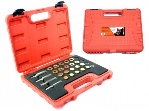 Mar-Pol Zestaw naprawczy do korków misy olejowej - 64 el. M57609