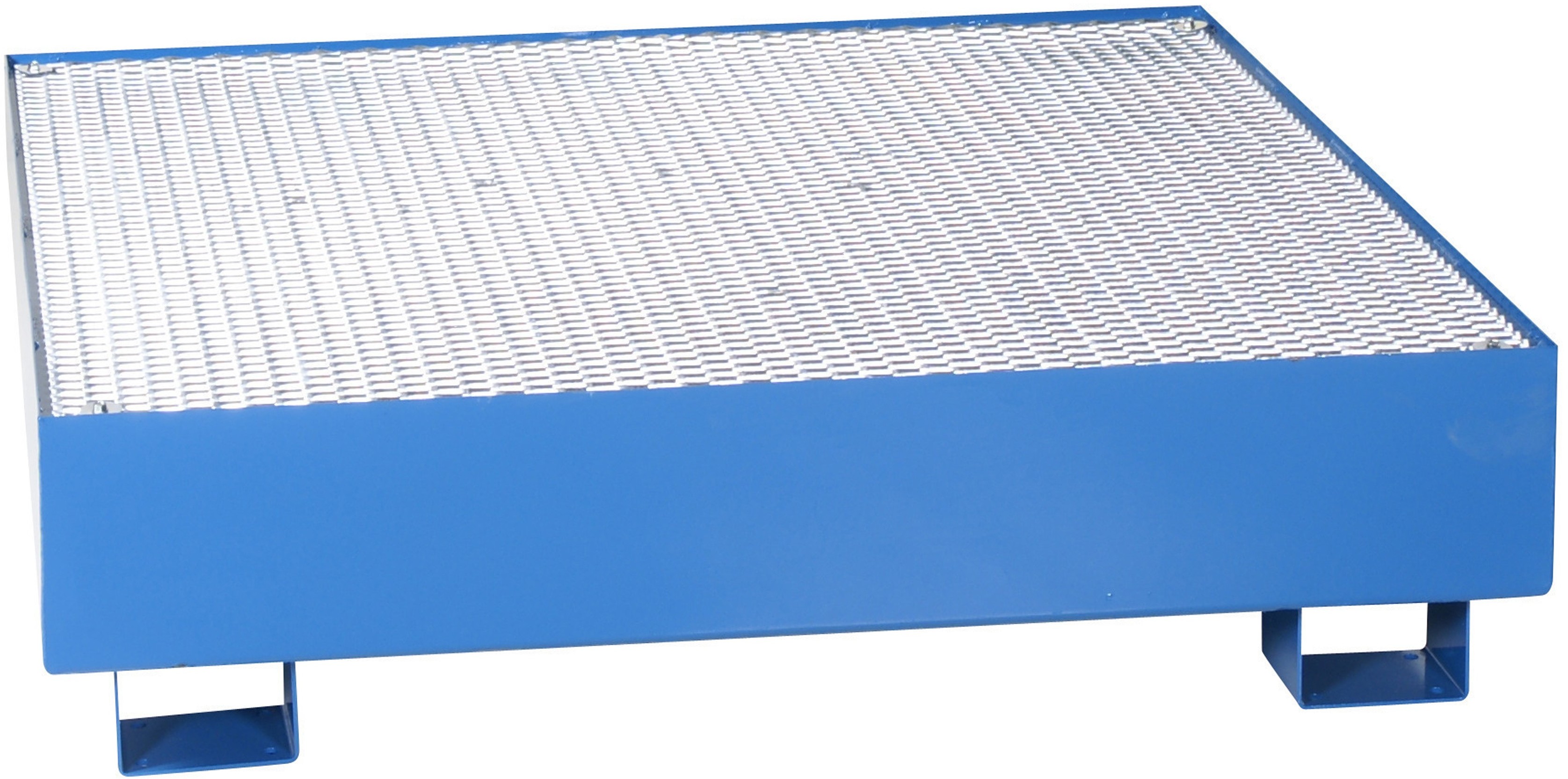 intra.se Swedmach Wanna Wychwytowa Metalowa Na 4 Beczki Stojące 150 L. - 450 L. 4 Beczki Stal Lakierowana Niebieski 125 Cm X 125 Cm X 30 Cm