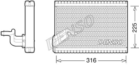 DENSO Parownik, klimatyzacja DEV21003