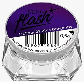 Semilac Efekt Lustra Semiflash Mirror Blue Dragonfly 07