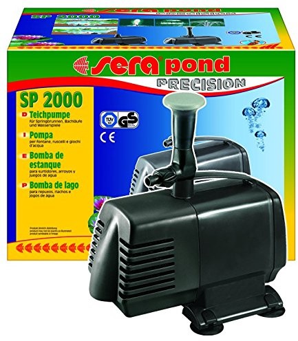 Sera Pompa sera 30059 Pond SP 2000 do stawu (2.470 L/H w przypadku o mocy 98 W, z filtr hmax: 3,6 m) dla małych systemów i fontanny odpowiedni do 30059