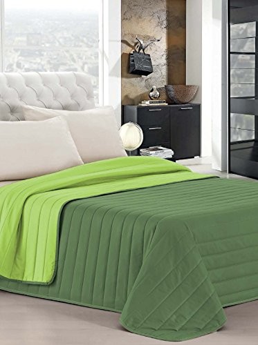 Elegant Italian Bed Linen koc dzienny lato, zielony, 170 x 270 cm TR16_Verde Mela/Verdone-Singolo 170x270