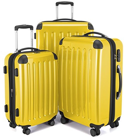 Hauptstadtkoffer HAUPTSTADTKOFFER bagaż podręczny utwardzana walizka na kółkach Roll-walizka podróżna 4 podwójne rolki, TSA, (S, M i L), żółty 82780044