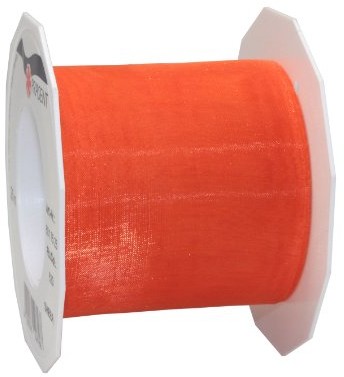 Pattberg Prezent 72 MM 25 m Sheer  taśma organza, pomarańczowy 6017525-620