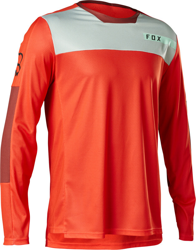 Fox Fox Defend Moth LS Jersey Men, czerwony S 2022 Koszulki MTB i Downhill 28860-110-S