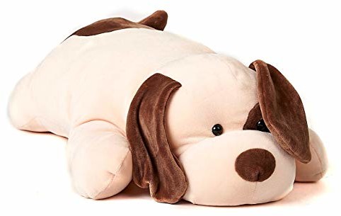 Uni-Toys Uni-Toys - Poduszka pies pluszowy (brązowo-beżowy), ultra miękka - 60 cm (długość) - pluszowe zwierzątko pluszowe, pluszowe zwierzątko KI-45768