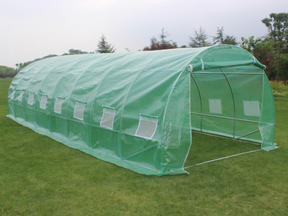 Vente-Unique Szklarnia tunelowa ze stalową konstrukcją IPOMEA 24m -  Dł.800 x Szer.300 x Wys.200 cm