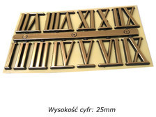 Atrix Komplet plastikowych cyfr rzymskich 25mm