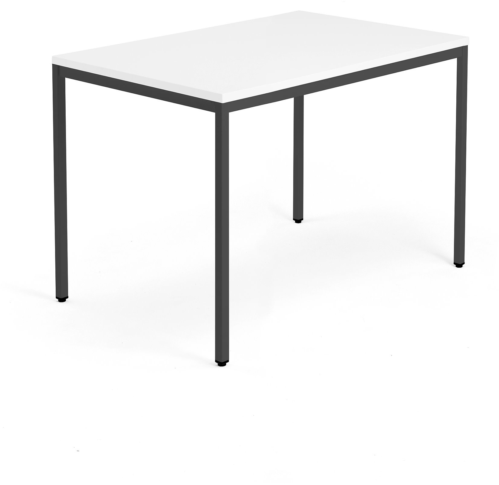 AJ Biurko Modulus rama 4 nogi 1200x800 mm czarna rama białe 1611213