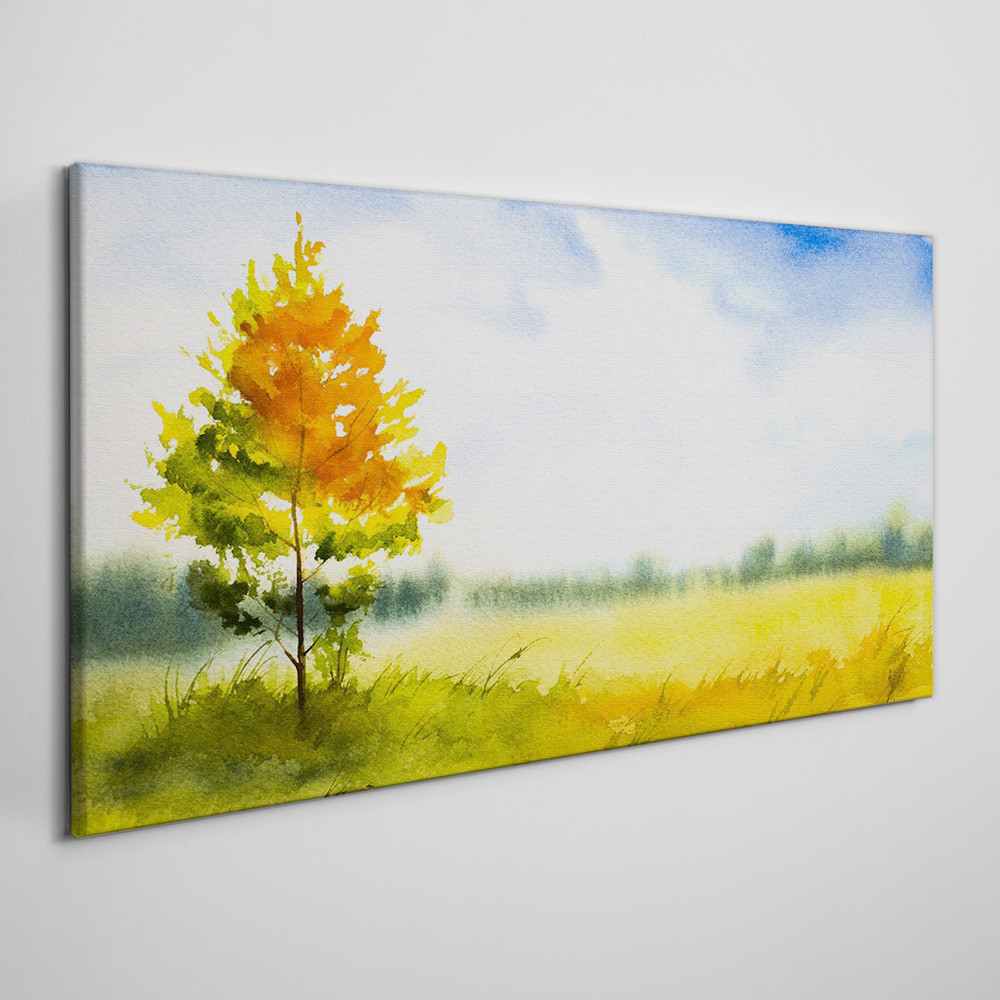 PL Coloray Obraz Canvas Abstrakcja Drzewo niebo 100x50cm