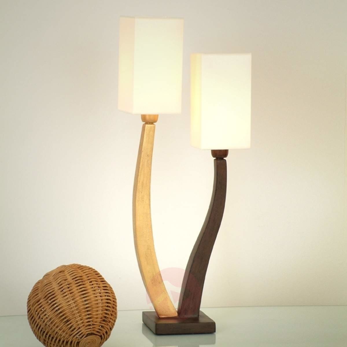 J. HOLLÄNDER J. Holländer Piękna lampa stołowa QUADRANGOLARE 2-punkt