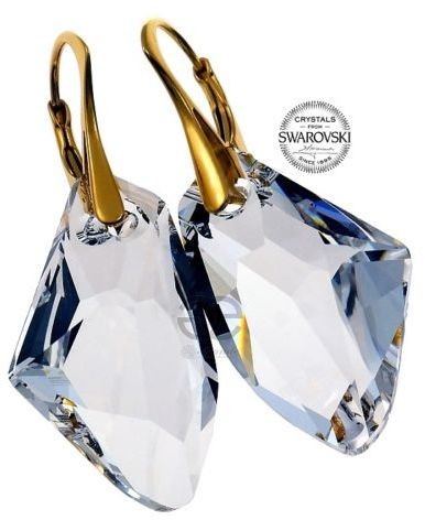 Swarovski duże kolczyki GALACTIC ZŁOTE SREBRO
