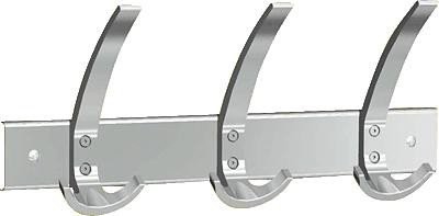 Kerkmann garderoba ścienna Public 3/6/6402 B40 x T11 x H17 CM srebrnym aluminium stal malowana proszkowo 6402