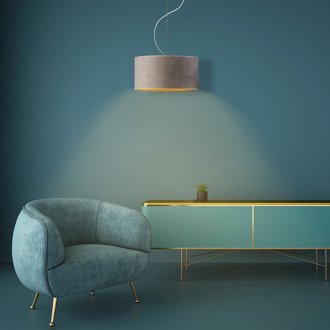LYSNE Nowoczesna lampa sufitowa HAJFA VELVET fi 30 cm 14529V/2