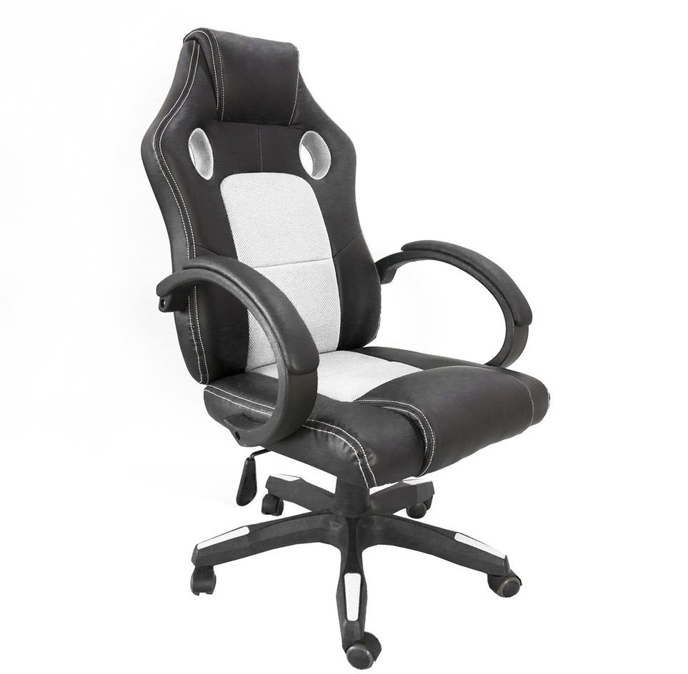 Aga Krzesło biurowe Aga Racing Black White