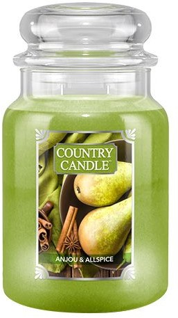 Country Candle Country Candle Świeca w szklanym słoju gruszka i świeże przyprawy 680 g
