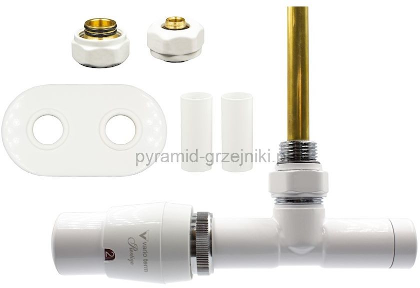 Varioterm Zawór termostatyczny UNICO All i One rozeta owalna - biały pex 16 mm lewy AUGS0206CFK/L(Pex)