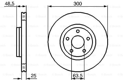 BOSCH Tarcza hamulcowa przednia, 0 986 479 C52  0986479C52