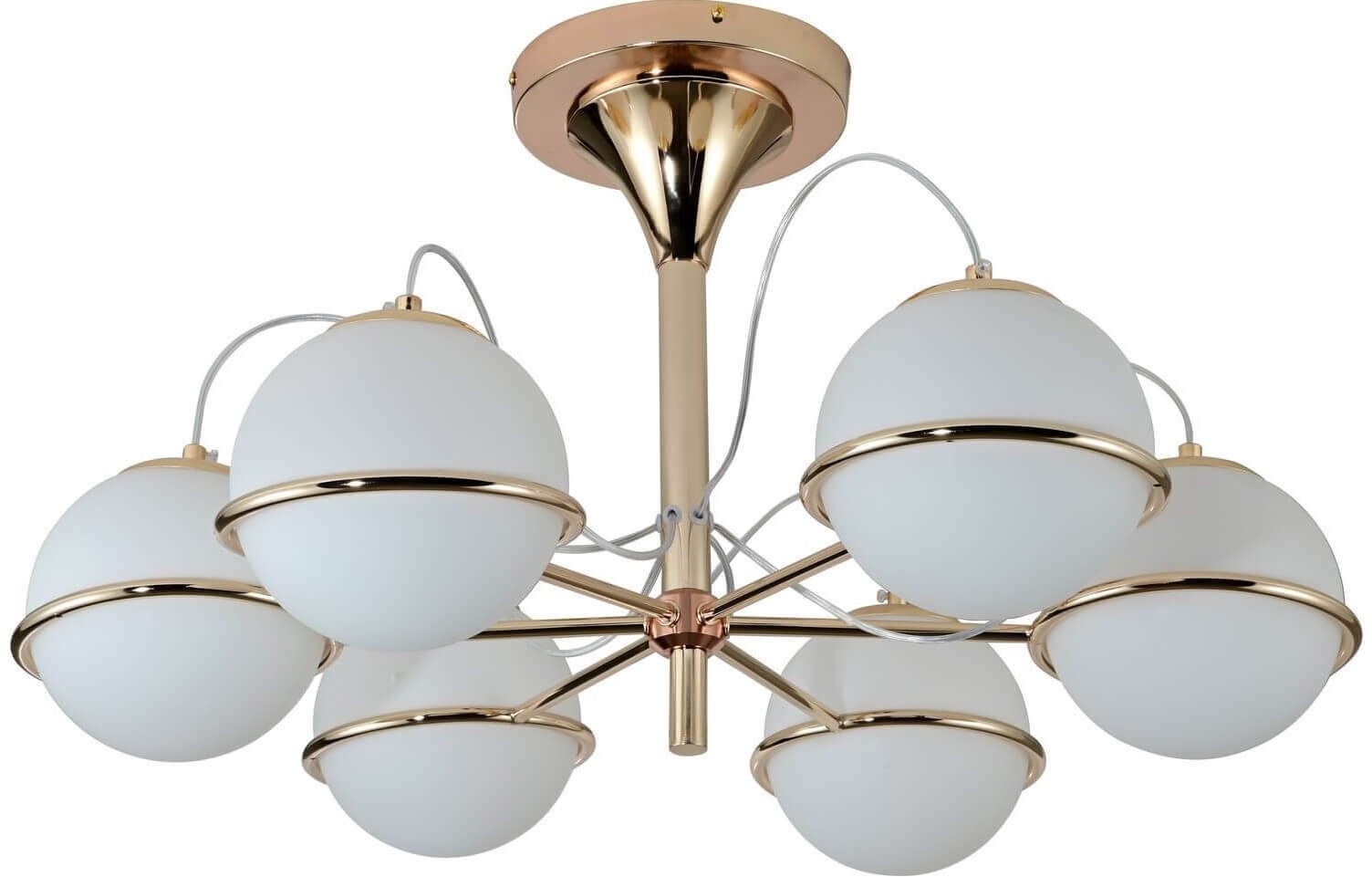 Lumina Deco Deco NOWOCZESNA LAMPA SUFITOWA PLAFON RÓŻOWO-ZŁOTY TIVOLI W6 LDC 8050-6 (R.GD)