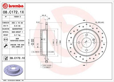 BREMBO 08.C172.1X 08.C172.1X