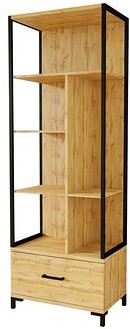 Helvetia Regał JENNA 88 dąb wotan + czarny 5900488577696