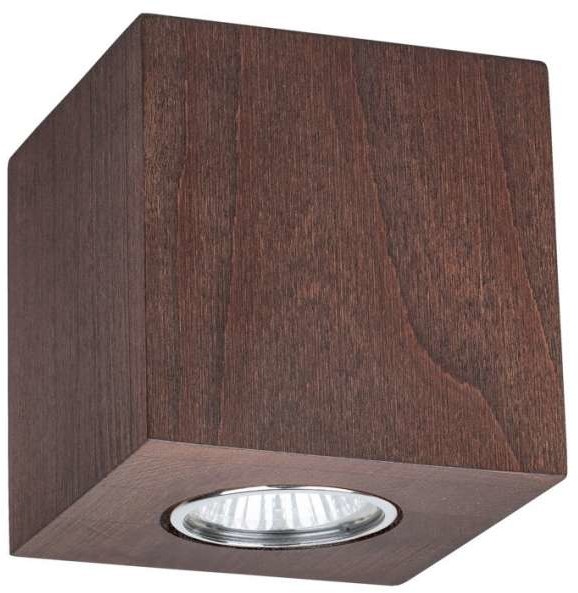 Spotlight Spot LAMPA sufitowa WOODDREAM 2576176 ekologiczna OPRAWA drewniana kostka cube downlight orzech 2576176