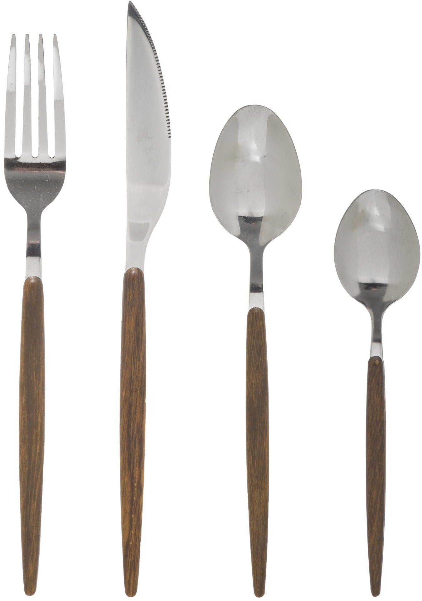 Secret de Gourmet Komplet sztućców AMAZONIE 24 elementy z drewnianą rączką 173716
