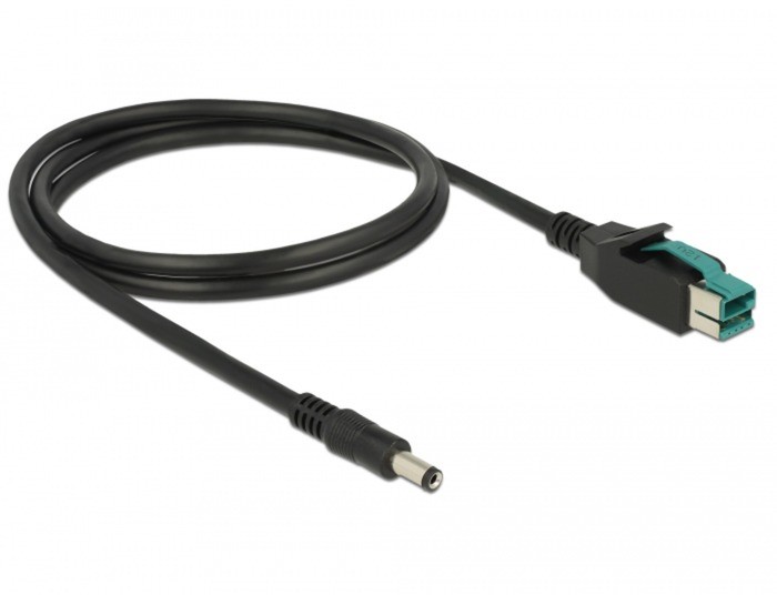 Delock 85497 kabel zasilające Czarny 1 m PoweredUSB
