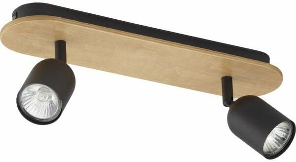 TK Lighting Lampa sufitowa TOP WOOD 3291 2xGU10 czarna TK3291