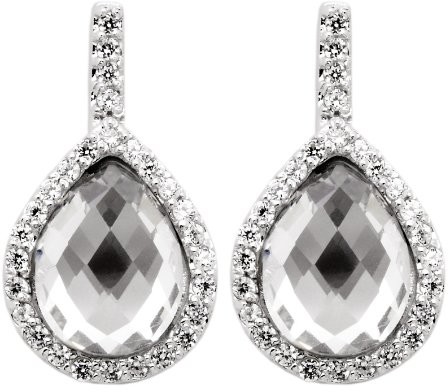 Burgmeister Jewelry damskie kolczyki do uszu kolczyki wtykane cyrkonia rodowana liliową cyrkonią srebro 925 wysokiej próby jhe1049  221 JHE1049-221