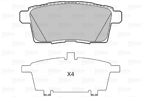 VALEO klocki hamulcowe z nu-lock 601336 601336