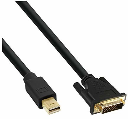 InLine 17224 kabel, wtyczka mini DisplayPort na DVI-D (24 i 1) wtyczka, 1,5 m czarna 17224