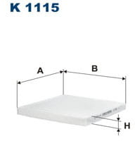 Filtron Filtr, wentylacja przestrzeni pasażerskiej K 1115 K 1115