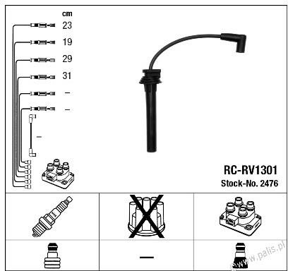 NGK Przewody zapłonowe 2476 RC-RV1301